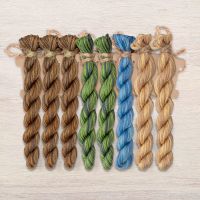 Набор ниток OwlForest для схемы «Ночные трели бирюзовых птиц» (ПНК)