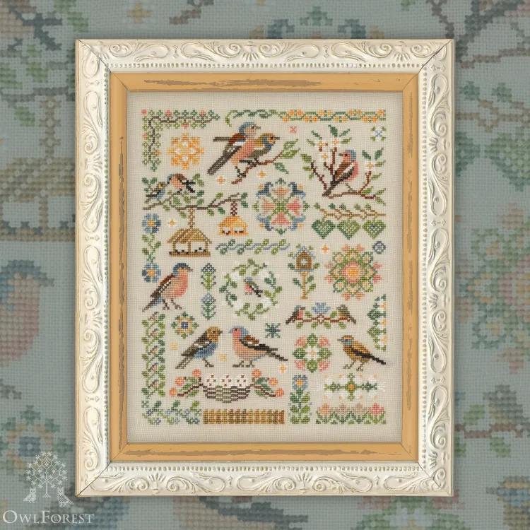 Схема для вышивания «Зяблики»