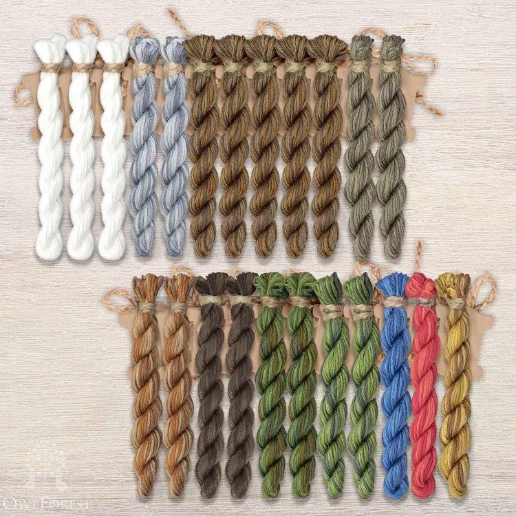 Набор ниток OwlForest для схемы «Совиная академия» (ПНК)