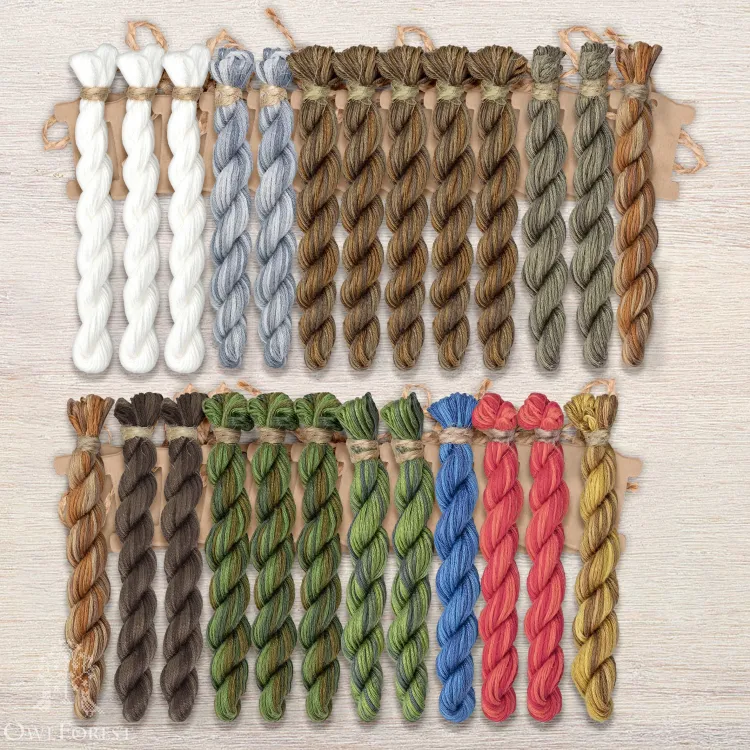 Набор ниток OwlForest для схемы «Совиная академия» (ПНК)