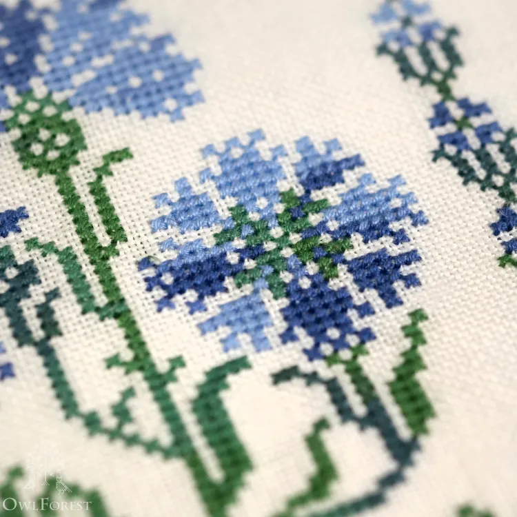 Бесплатная схема для вышивания «Васильки»