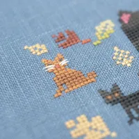 Бесплатная схема для вышивания «Осенние коты»