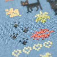 Бесплатная схема для вышивания «Осенние коты»