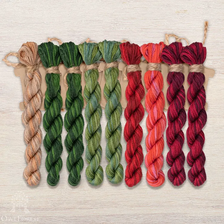 Набор ниток OwlForest для схемы «Клюквенное лето» (DMC)