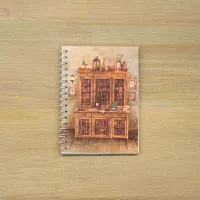 Блокнот А6 «Книжный шкаф с бабочками»