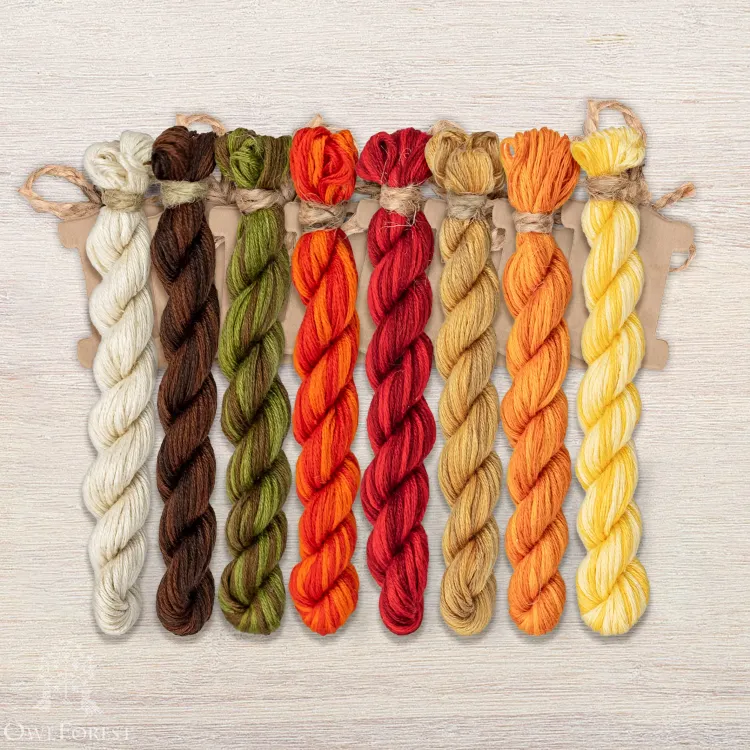 Набор ниток OwlForest для схемы «Мастерская гномов. Живопись» (ПНК)