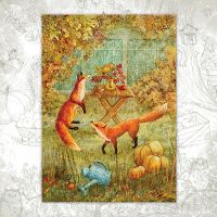 Открытка «Лисы»