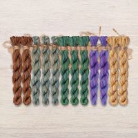 Набор ниток OwlForest для схемы «Ночные трели аметистовых птиц» (DMC)