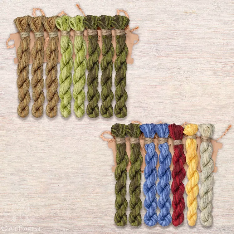 Набор ниток OwlForest для схемы «Лесное богатство» (DMC)