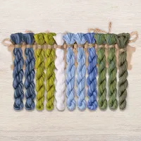 Набор ниток OwlForest для схемы «Черничный домик» (DMC)