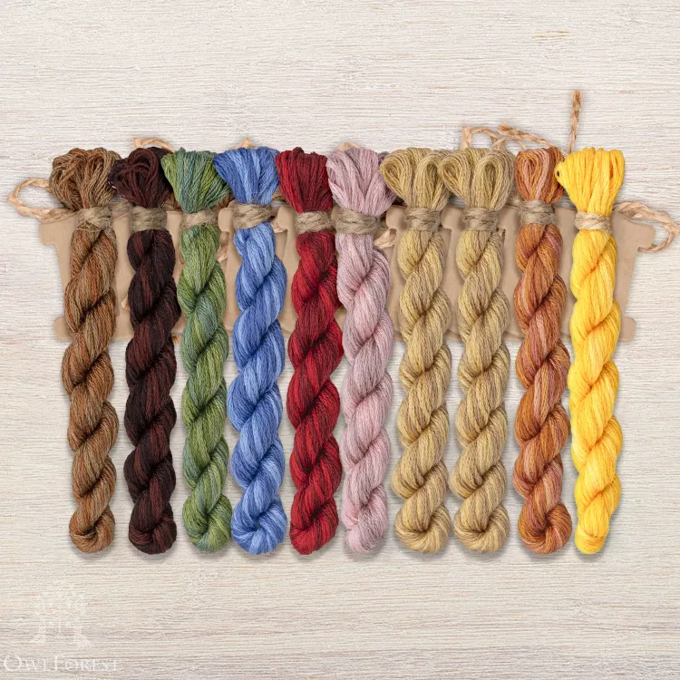 Набор ниток OwlForest для схемы «Совиный кусь» (DMC)