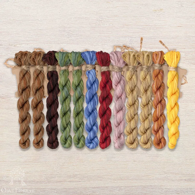 Набор ниток OwlForest для схемы «Совиный кусь» (DMC)