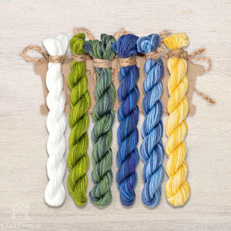 Набор ниток OwlForest для схемы «Бабочки в тумане» (ПНК)