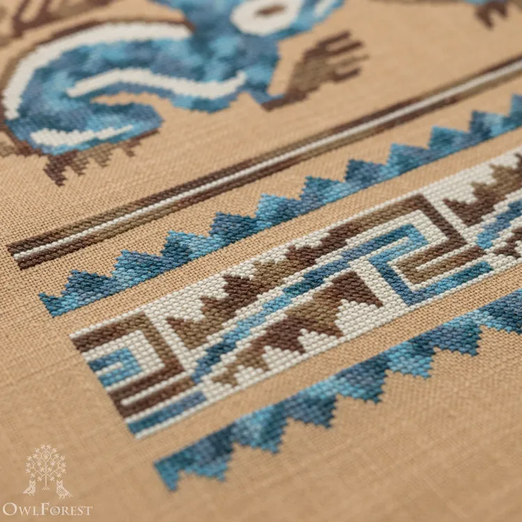 Электронная схема «Индейские мотивы. Белки» 3 цвета