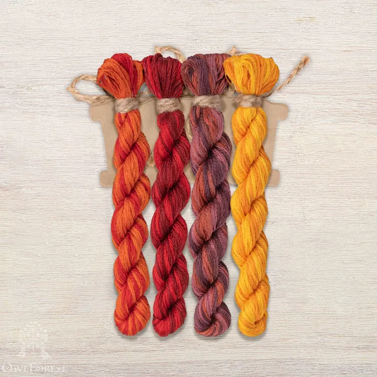 Набор ниток OwlForest для схемы «Яркий октябрь» (DMC)