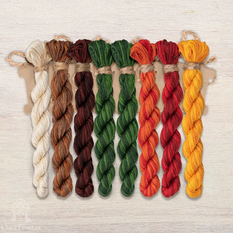 Набор ниток OwlForest для схемы «Мастерская гномов. Декорирование» (DMC)