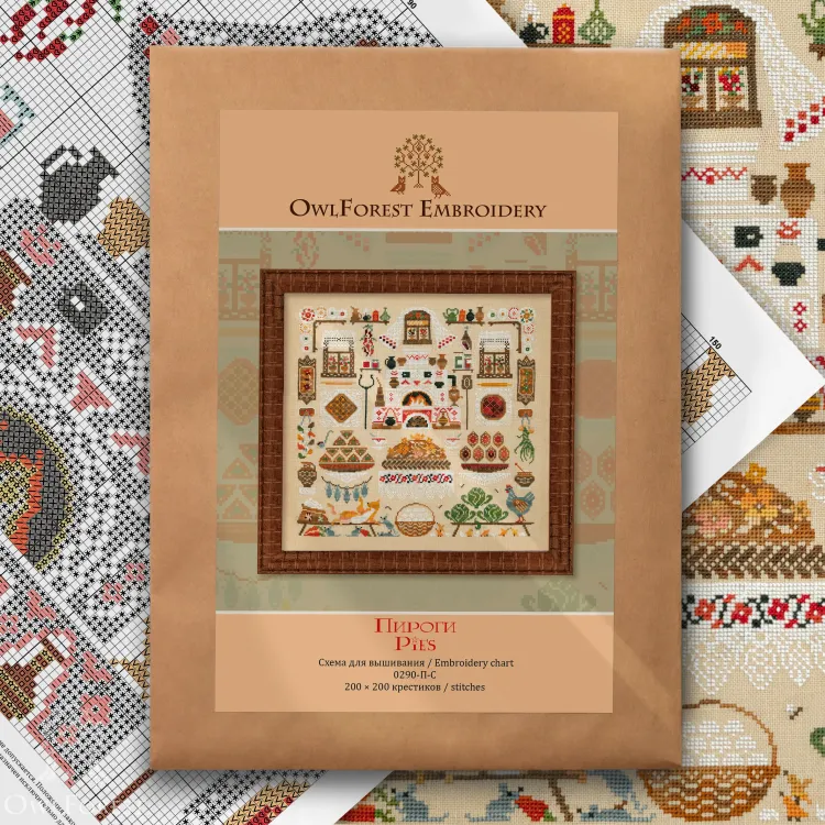 Схема для вышивания «Пироги»