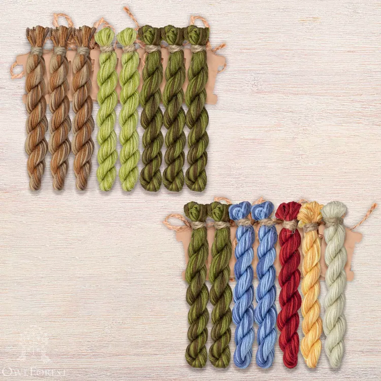 Набор ниток OwlForest для схемы «Лесное богатство» (ПНК)