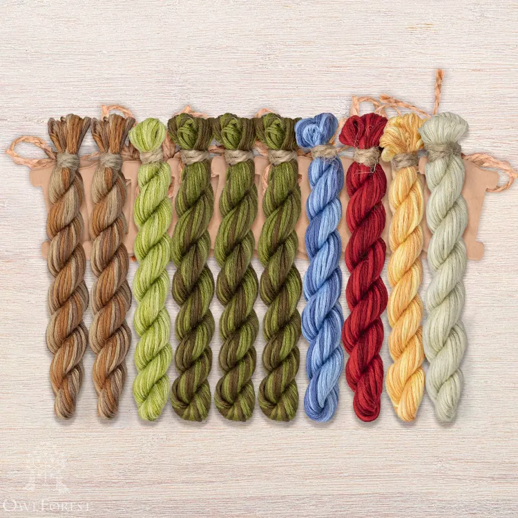 Набор ниток OwlForest для схемы «Лесное богатство» (ПНК)