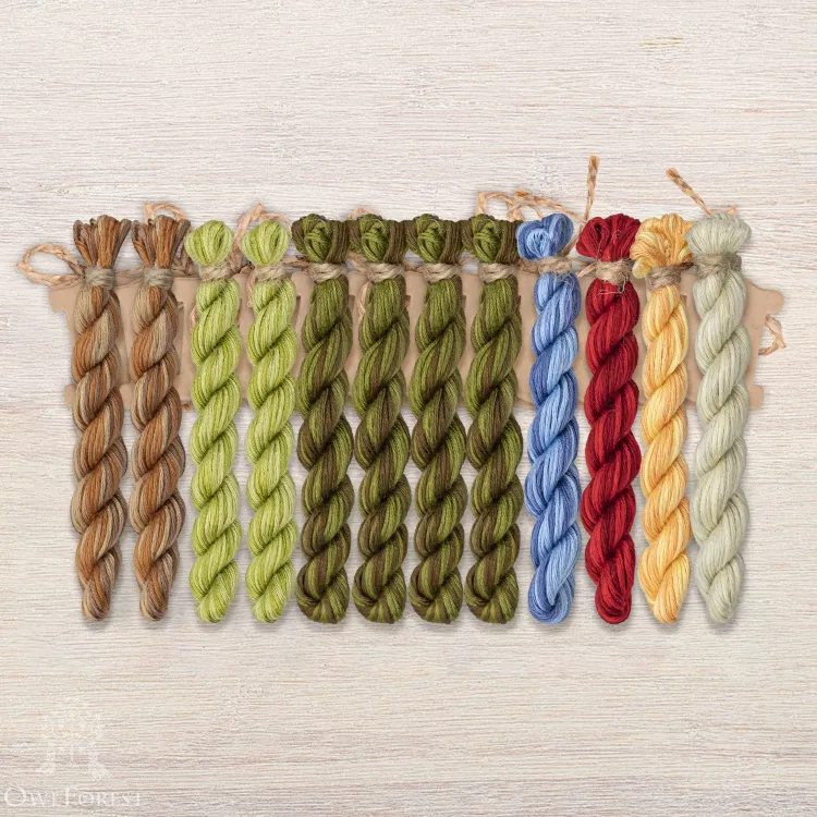 Набор ниток OwlForest для схемы «Лесное богатство» (ПНК)