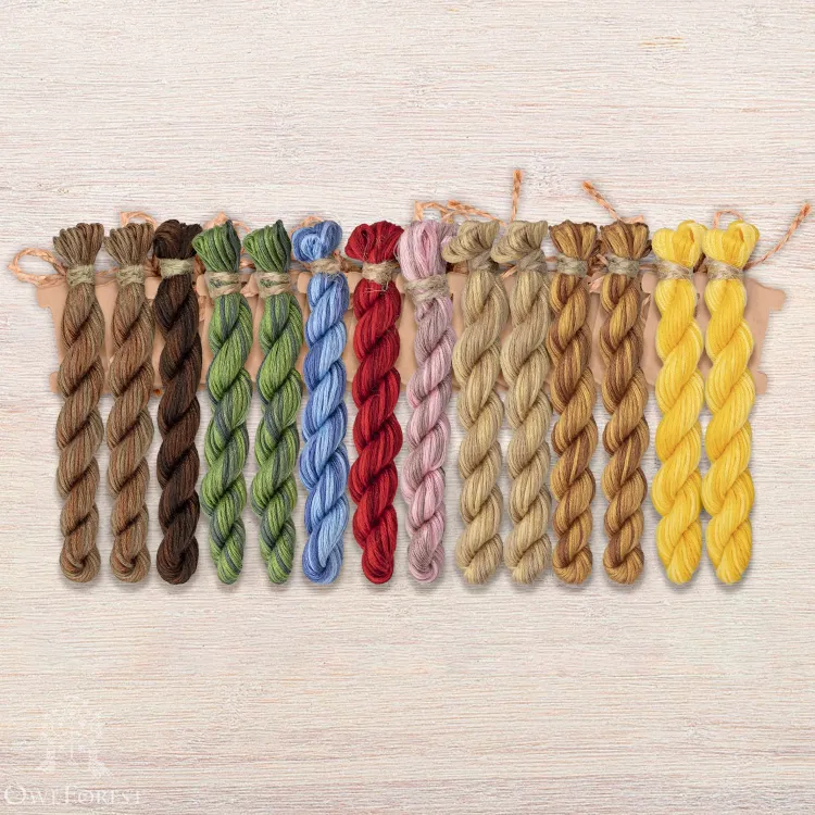 Набор ниток OwlForest для схемы «Совиный кусь» (ПНК)