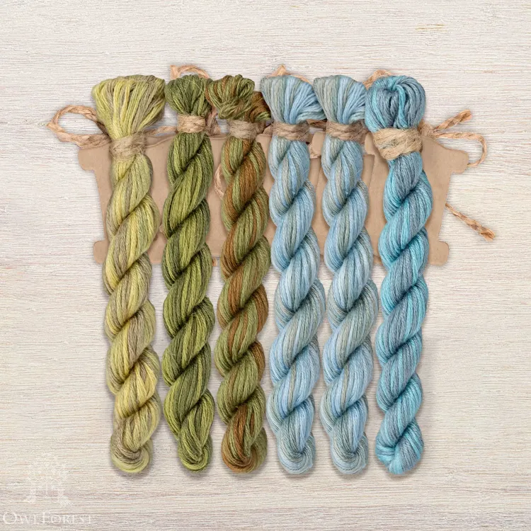 Набор ниток OwlForest для схемы «Окошки» (ПНК)