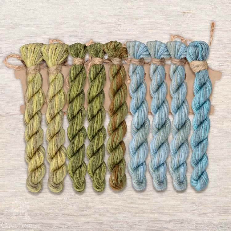 Набор ниток OwlForest для схемы «Окошки» (ПНК)