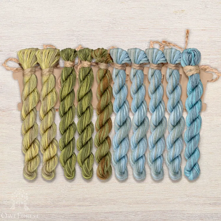 Набор ниток OwlForest для схемы «Окошки» (ПНК)