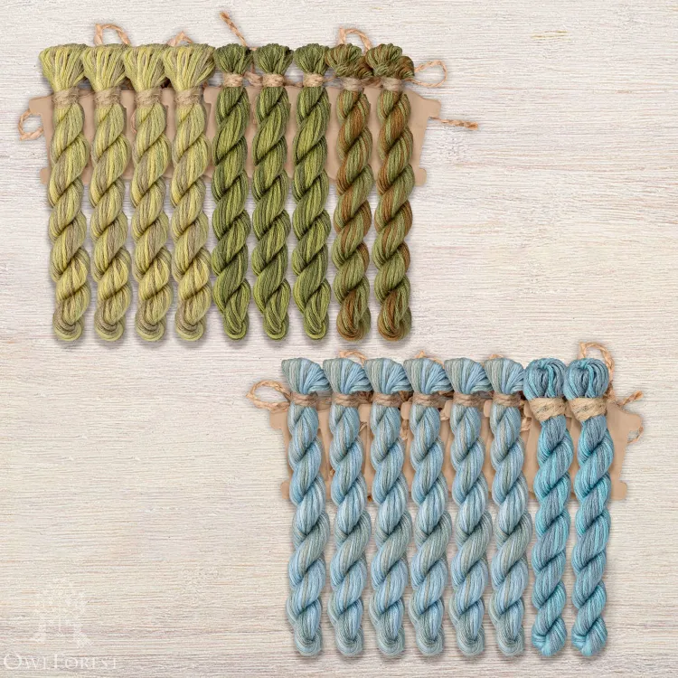 Набор ниток OwlForest для схемы «Окошки» (ПНК)