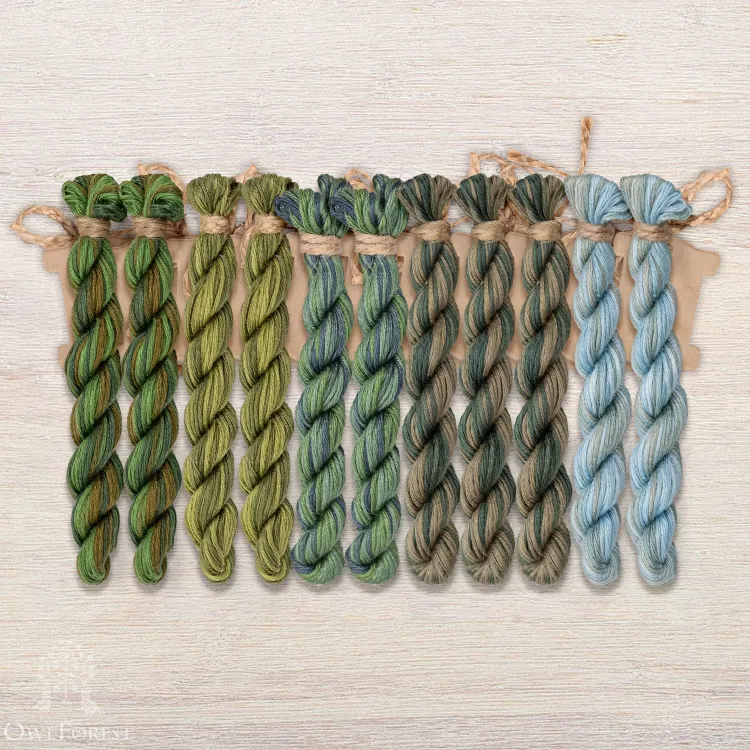 Набор ниток OwlForest для схемы «Черепаховый квакер» (ПНК им. Кирова)