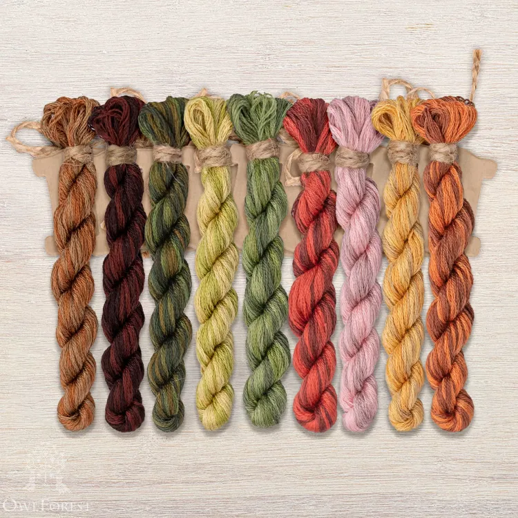 Набор ниток OwlForest для схемы «Жадная Жаба» (DMC)