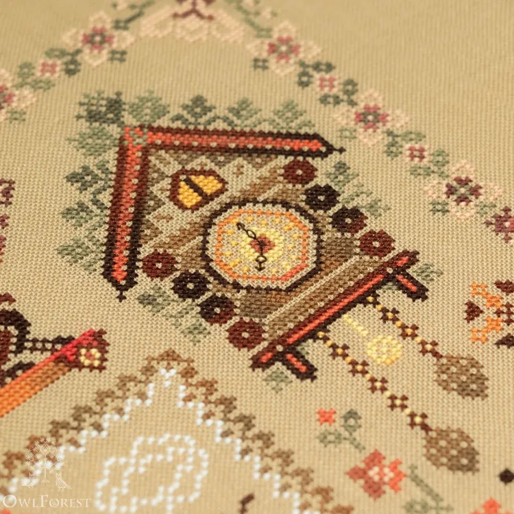 Схема для вышивания «Семплер с часами»