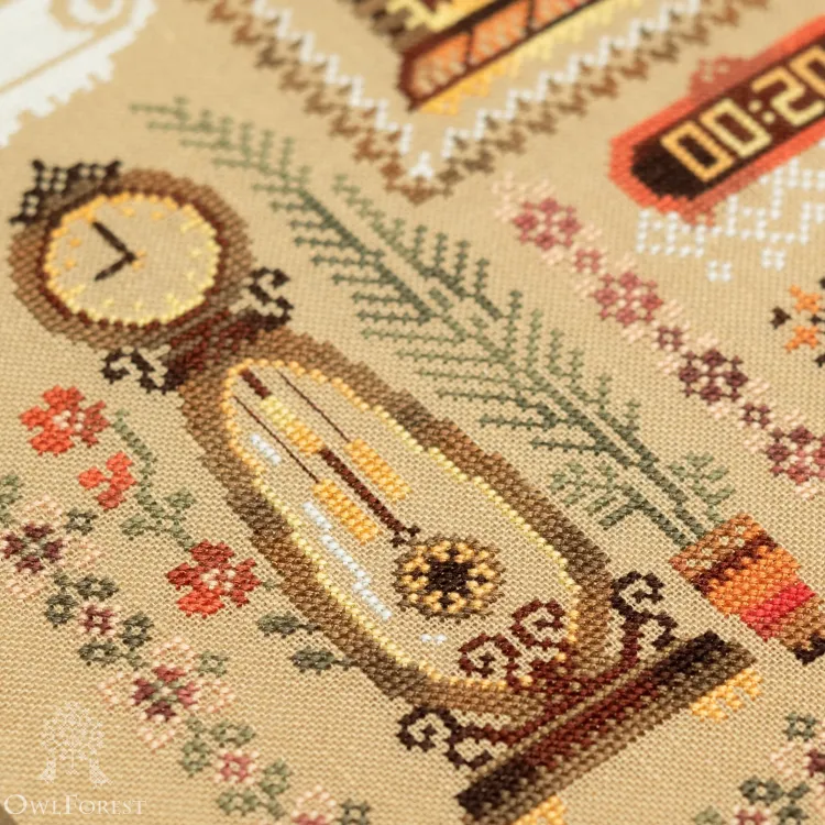 Схема для вышивания «Семплер с часами»