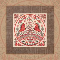 Схема для вышивания «Красные кони»