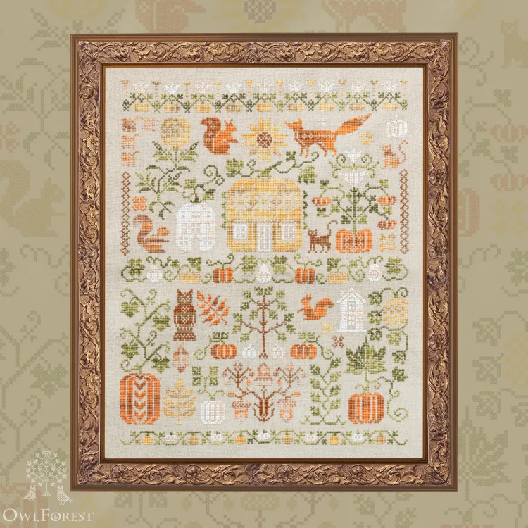 Бесплатная схема для вышивания «Рыжая осень»