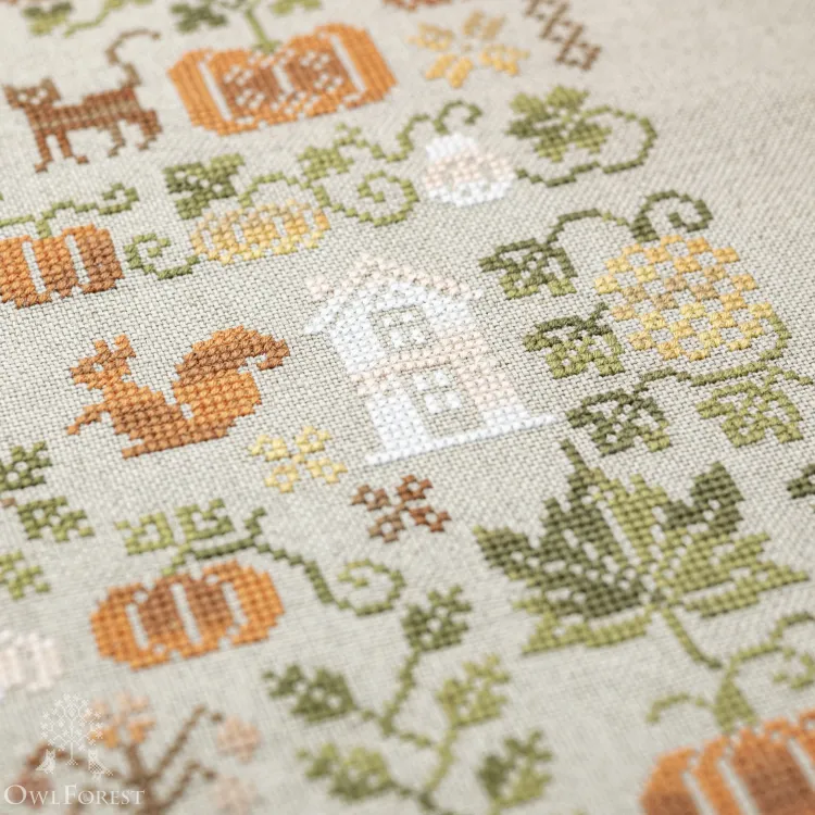 Бесплатная схема для вышивания «Рыжая осень»