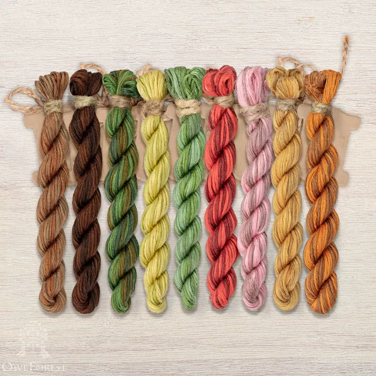 Набор ниток OwlForest для схемы «Жадная Жаба» (ПНК)