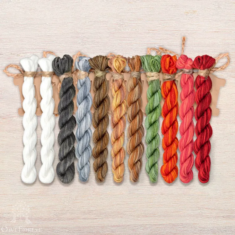 Набор ниток OwlForest для схемы «Пироги» (ПНК)