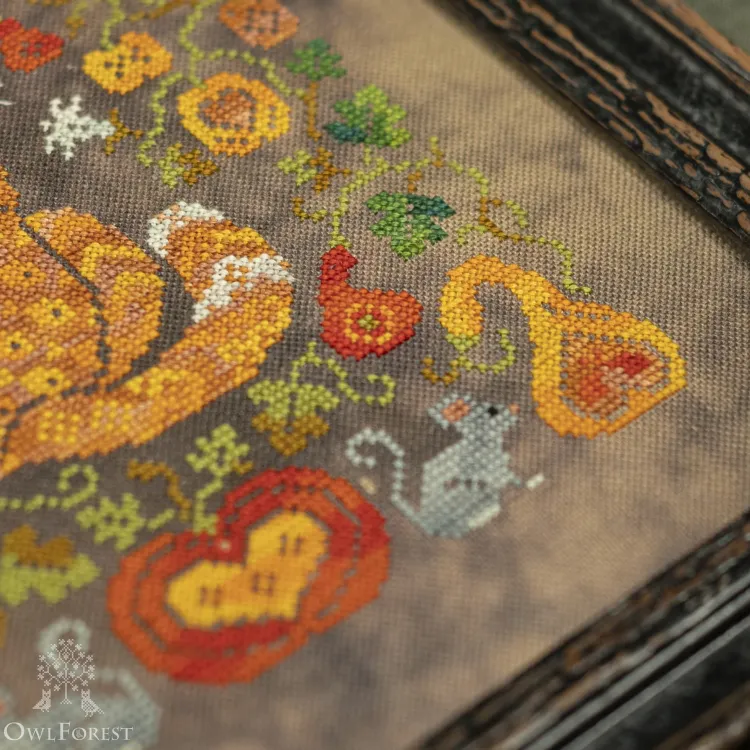 Схема для вышивания «Тыквенный кот» 