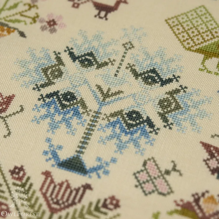 Буклет со схемой для вышивания «Вечноцветущий сад»