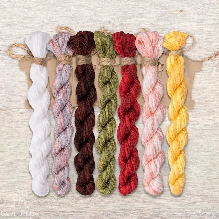 Набор ниток OwlForest для схемы «Летний триптих. Джем» (DMC)