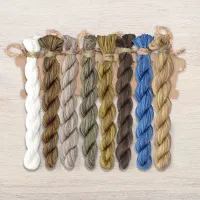 Набор ниток OwlForest для схемы «Сова с жемчужной сережкой» (ПНК)