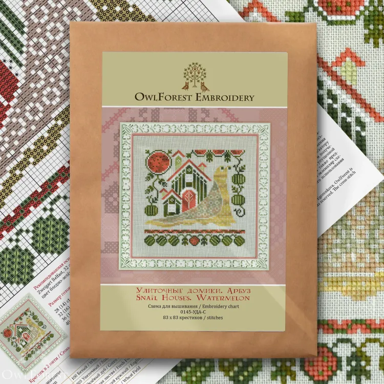 Схема для вышивания «Улиточные домики. Арбуз» 