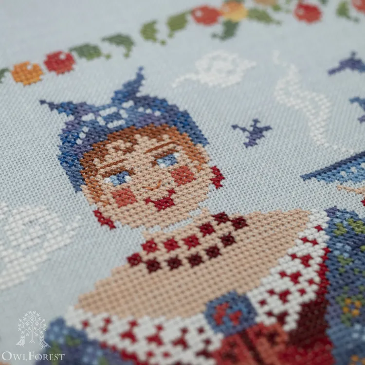 Схема для вышивания «У самовара» 