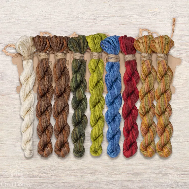 Набор ниток OwlForest для схемы «Жабье лето» (DMC)