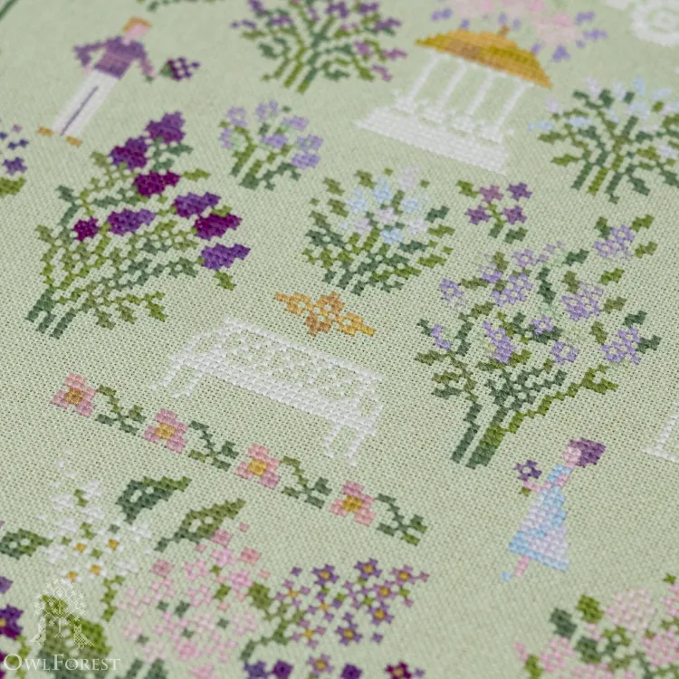 Схема для вышивания «Свидание в сиреневом саду»