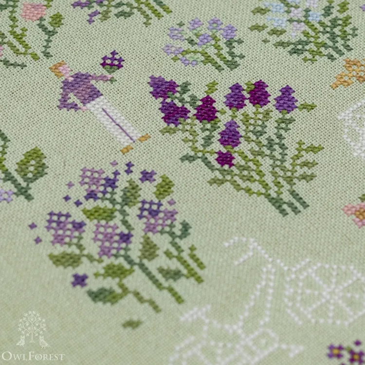 Схема для вышивания «Свидание в сиреневом саду»