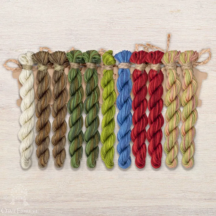 Набор ниток OwlForest для схемы «Жабье лето» (ПНК)