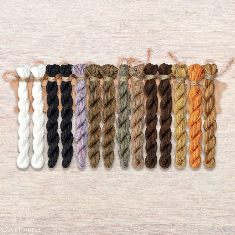 Набор ниток OwlForest для схемы «Совиный шар» (ПНК)