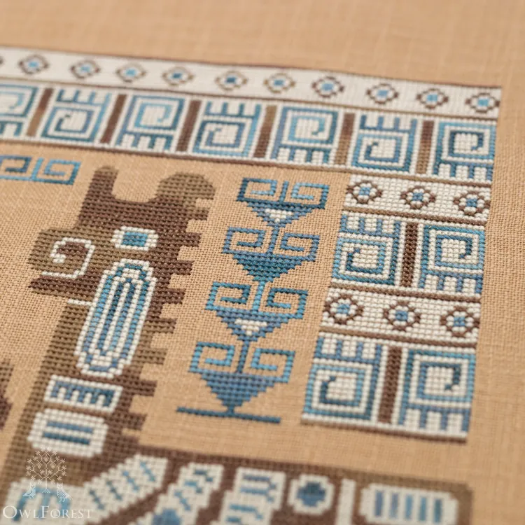 Электронная схема «Индейские мотивы. Ламы» 3 цвета